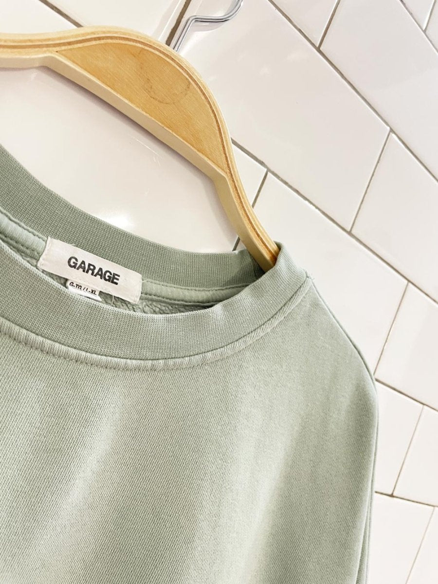 garage oversized joey pocket crewneck sweatshirt - good market thrift store