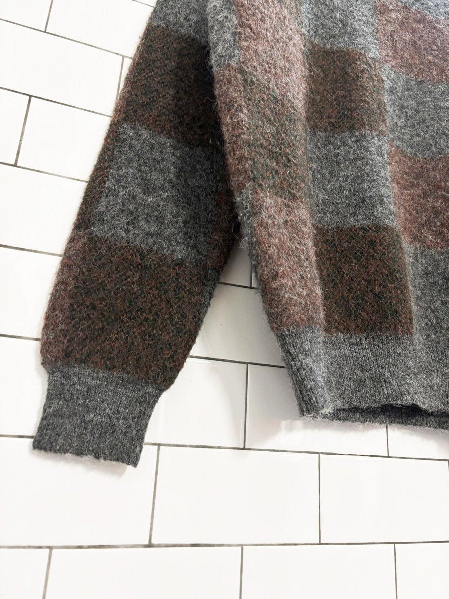 zara wool - blend color block sweater - good market thrift store