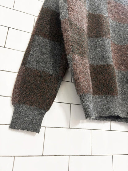 zara wool - blend color block sweater - good market thrift store