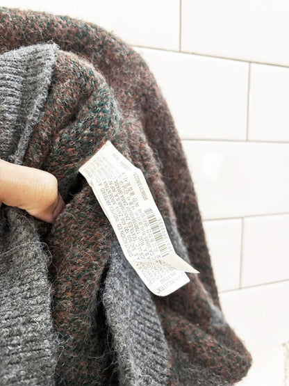 zara wool - blend color block sweater - good market thrift store