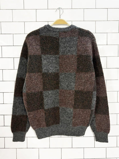 zara wool - blend color block sweater - good market thrift store