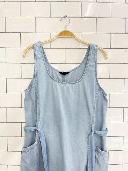 joe fresh chambray belted maxi dress - good market thrift store