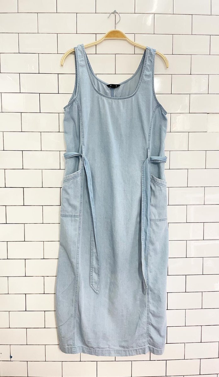 joe fresh chambray belted maxi dress - good market thrift store