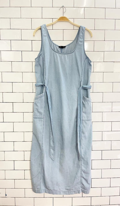 joe fresh chambray belted maxi dress - good market thrift store