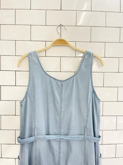 joe fresh chambray belted maxi dress - good market thrift store