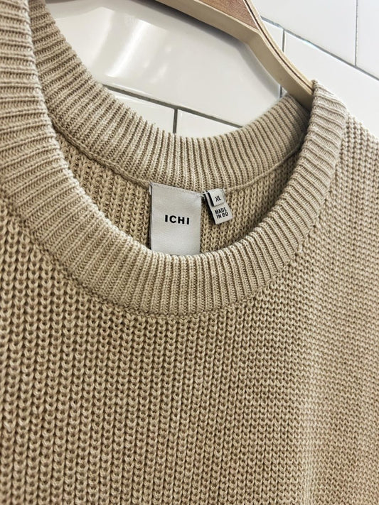 ichi oversized cotton blend knit vest - good market thrift store