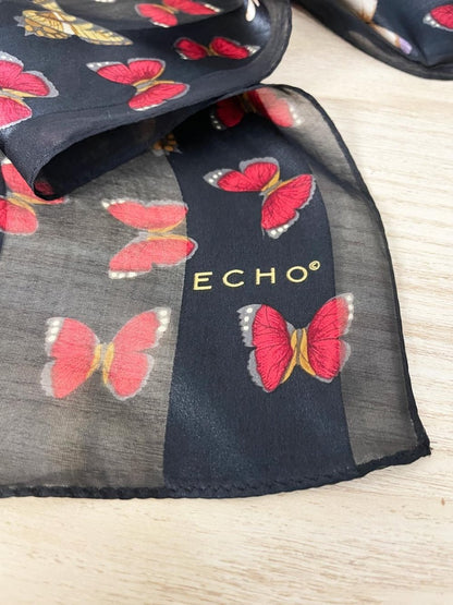 vintage echo 100% silk butterfly scarf - good market thrift store