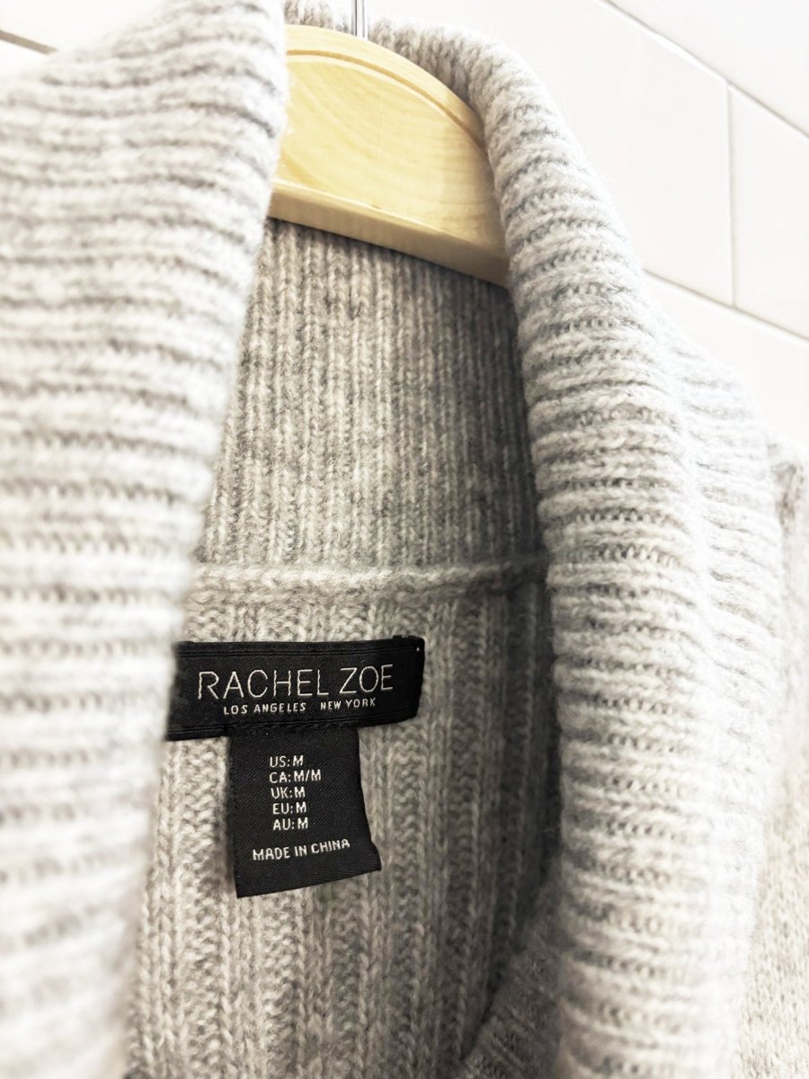 rachel zoe wool - blend oversized cowl neck sweater - good market thrift store