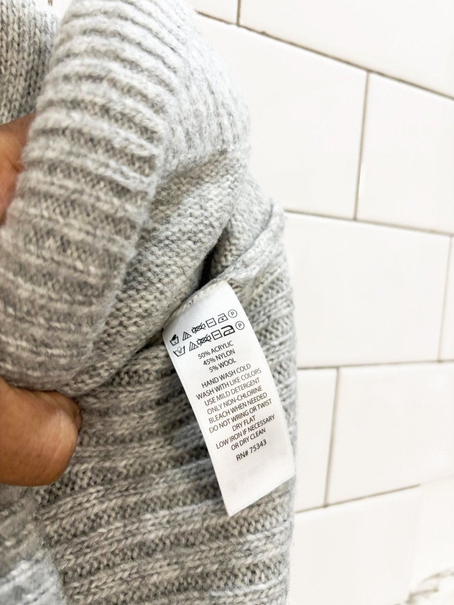 rachel zoe wool - blend oversized cowl neck sweater - good market thrift store