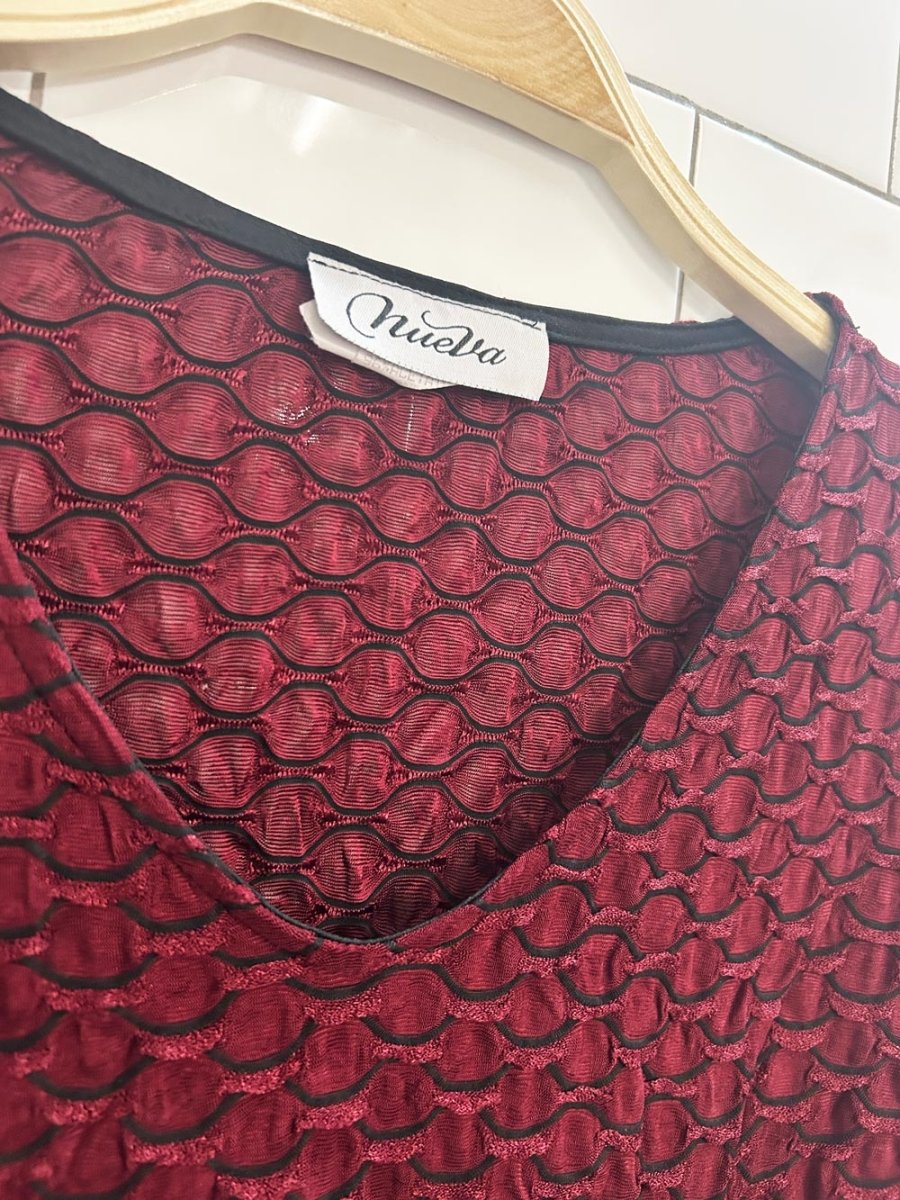 vintage 90s nueva grunge flare sleeve mesh top - good market thrift store