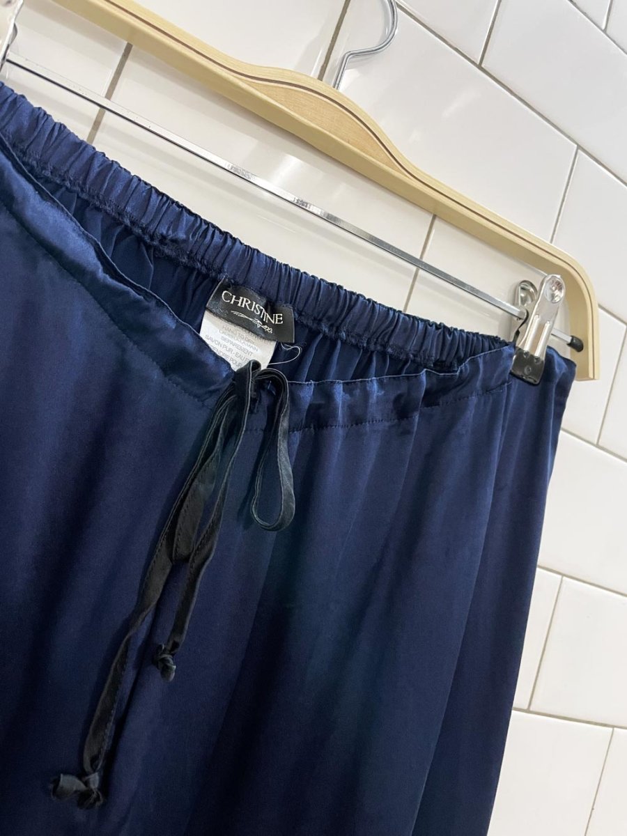 christine 100% silk wide leg pajama pant - good market thrift store