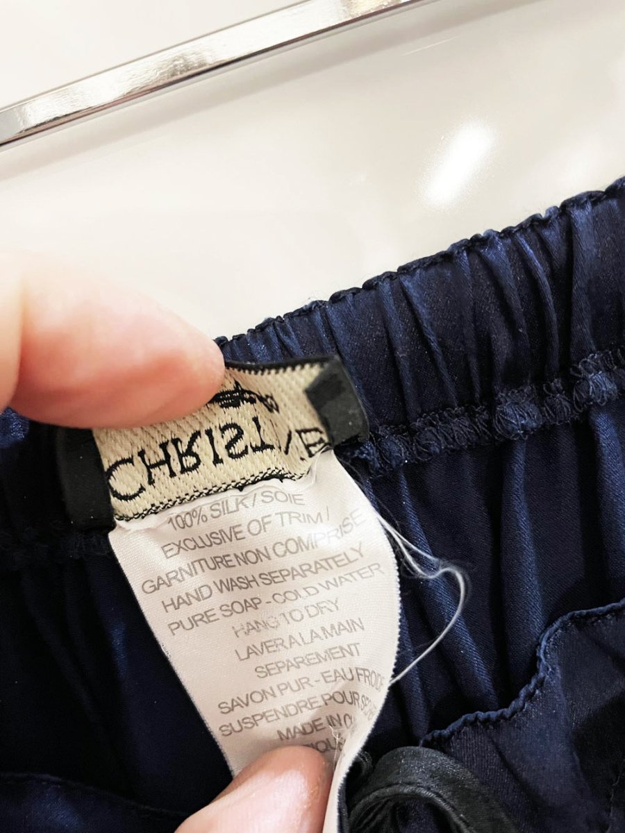 christine 100% silk wide leg pajama pant - good market thrift store