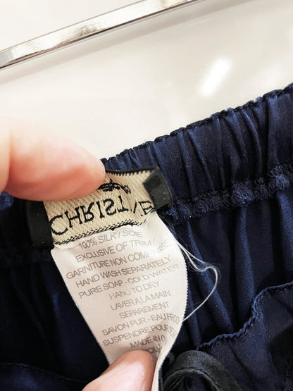 christine 100% silk wide leg pajama pant - good market thrift store