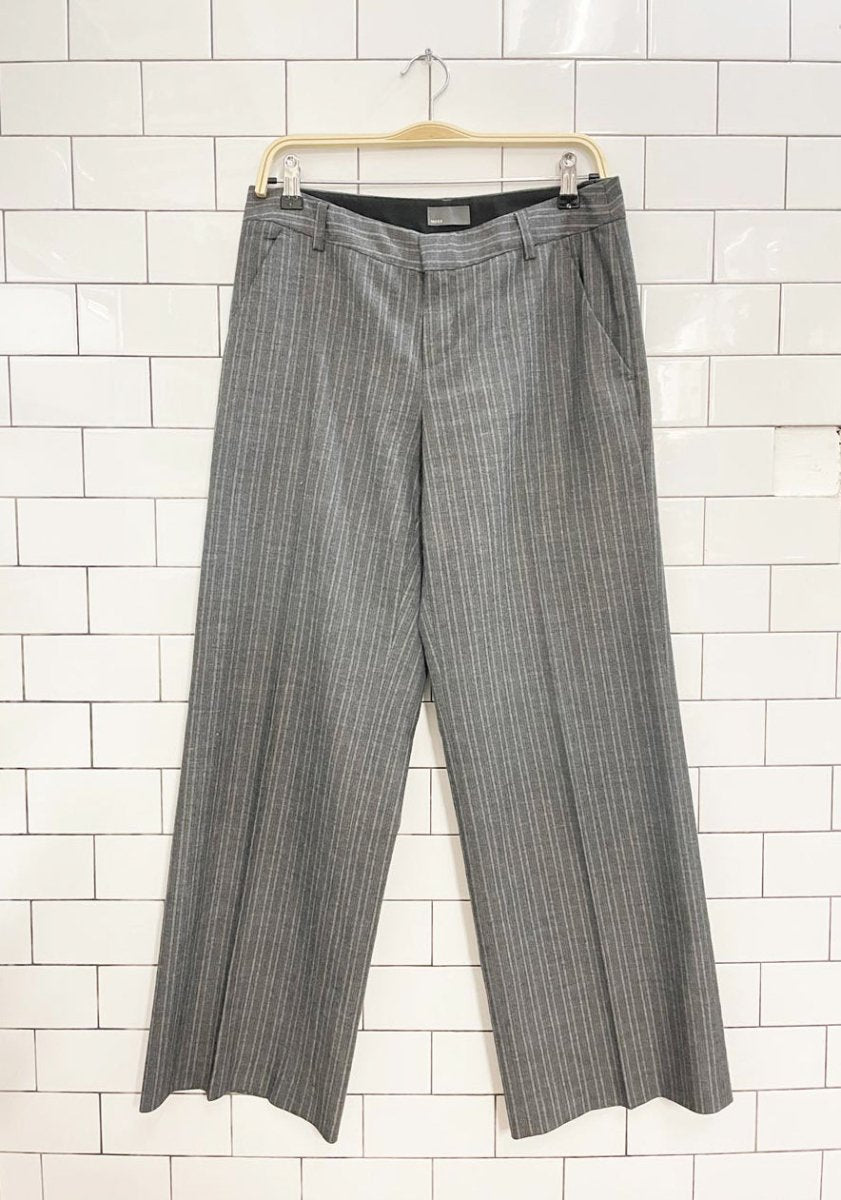y2k mexx grunge chain low rise pin stripe wide leg trouser - good market thrift store