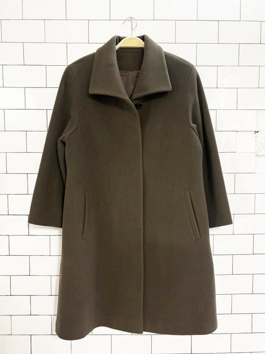 vintage 90s gino disegnatore wool + cashmere minimal overcoat | bellandi - good market thrift store