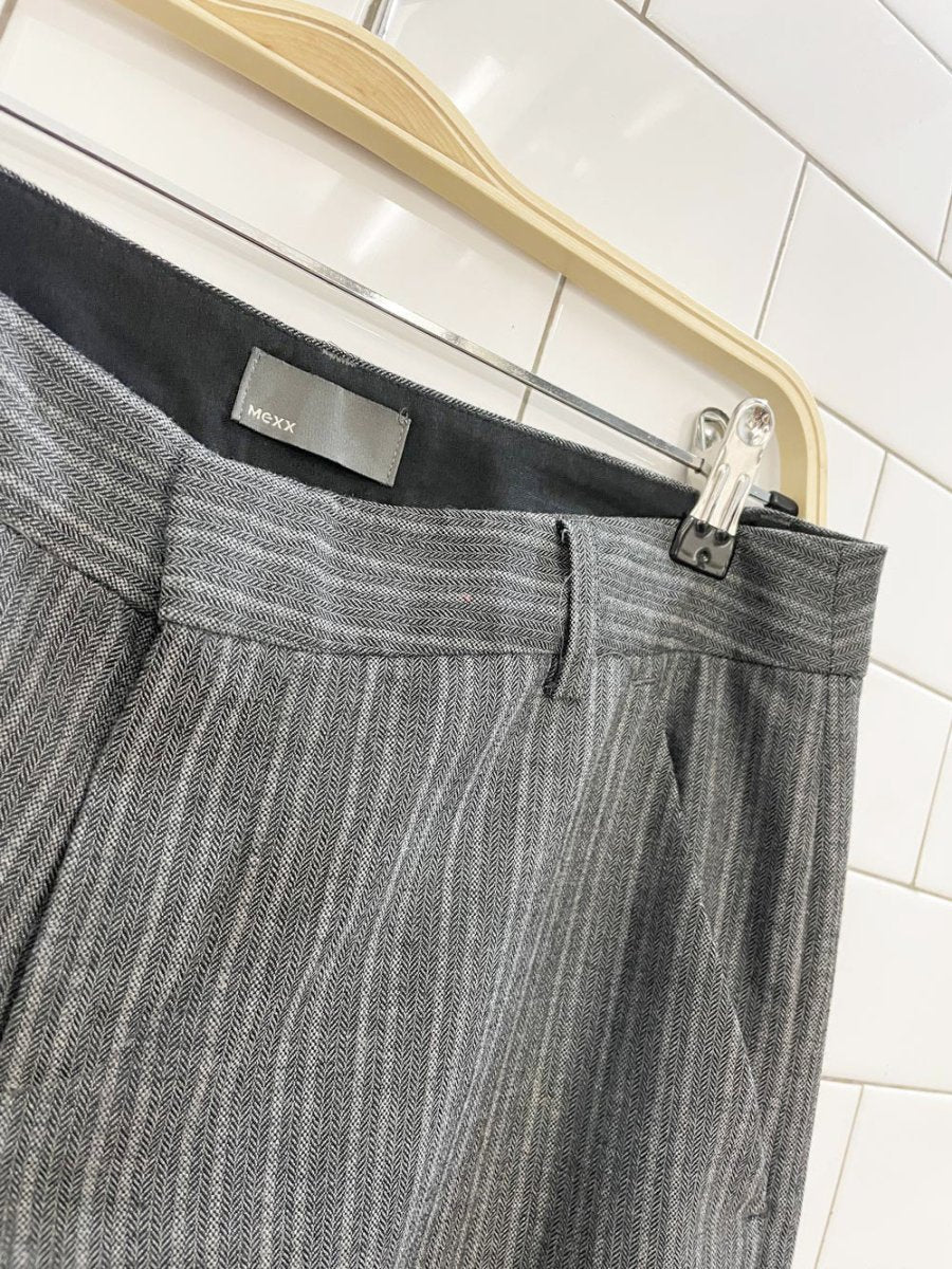 y2k mexx grunge chain low rise pin stripe wide leg trouser - good market thrift store