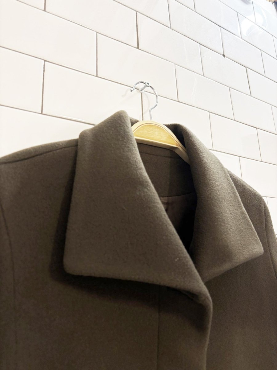vintage 90s gino disegnatore wool + cashmere minimal overcoat | bellandi - good market thrift store