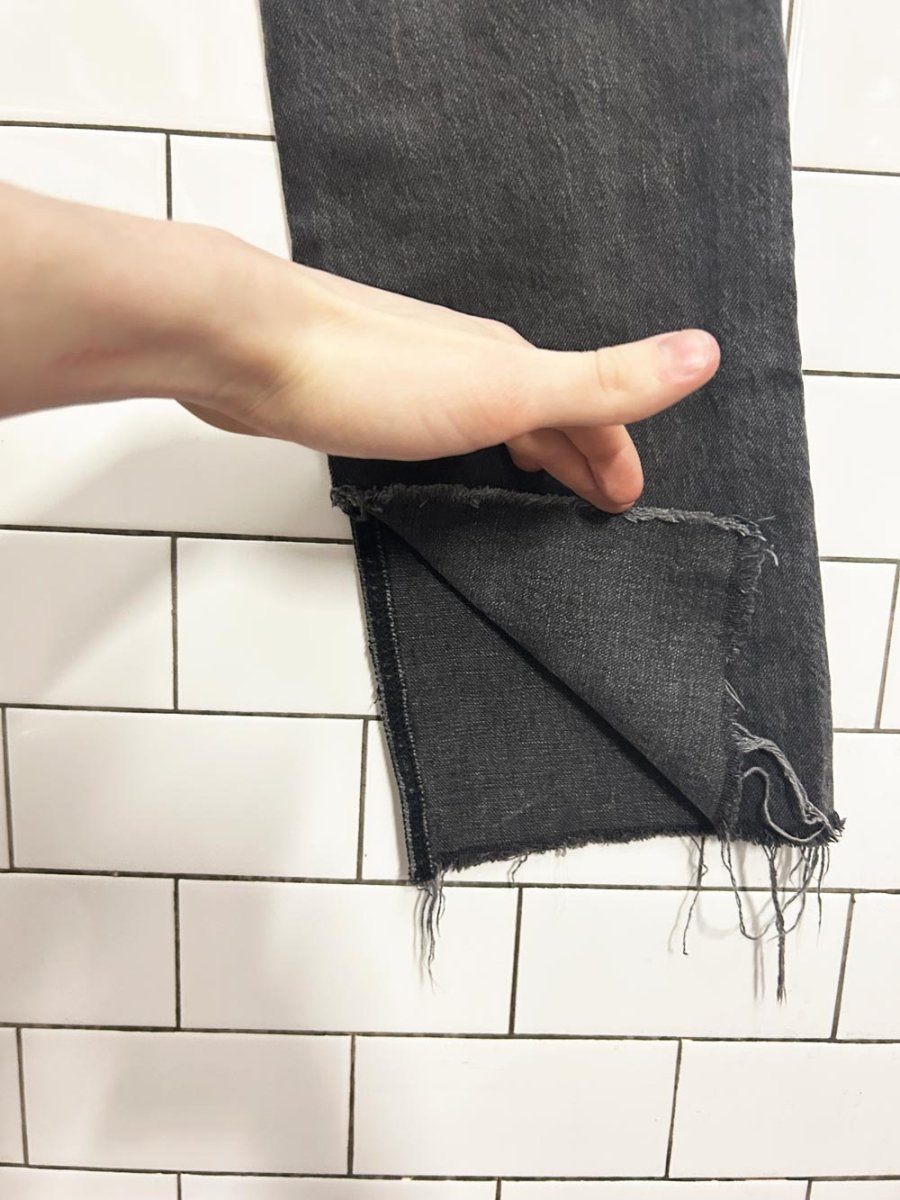 zara straight slit raw hem jeans - good market thrift store