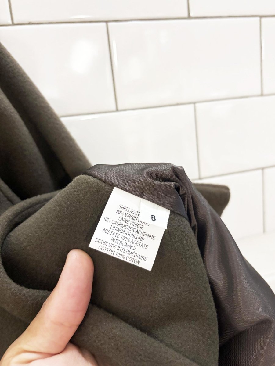 vintage 90s gino disegnatore wool + cashmere minimal overcoat | bellandi - good market thrift store