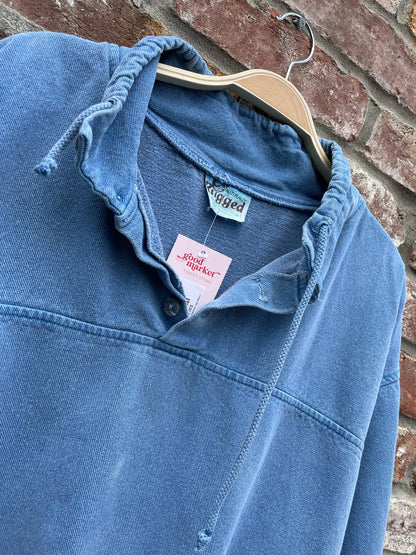 vintage 90s naturally rugged 1/4 button pullover