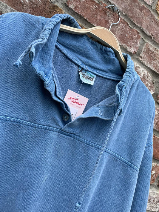 vintage 90s naturally rugged 1/4 button pullover