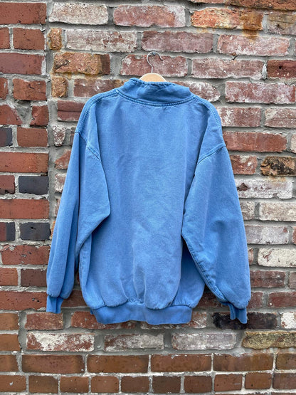 vintage 90s naturally rugged 1/4 button pullover