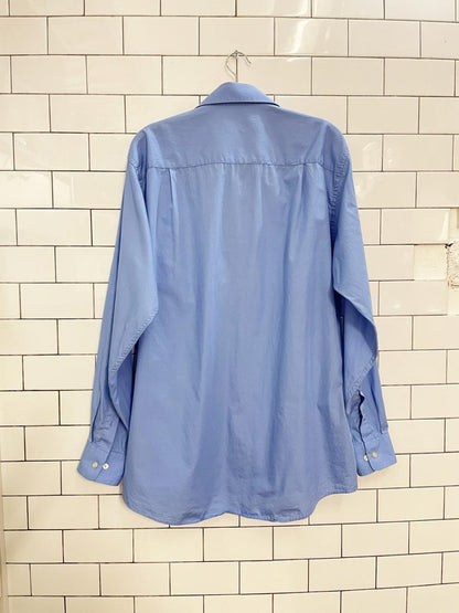 calvin klein blue oversized boyfriend shirt - good market thrift store