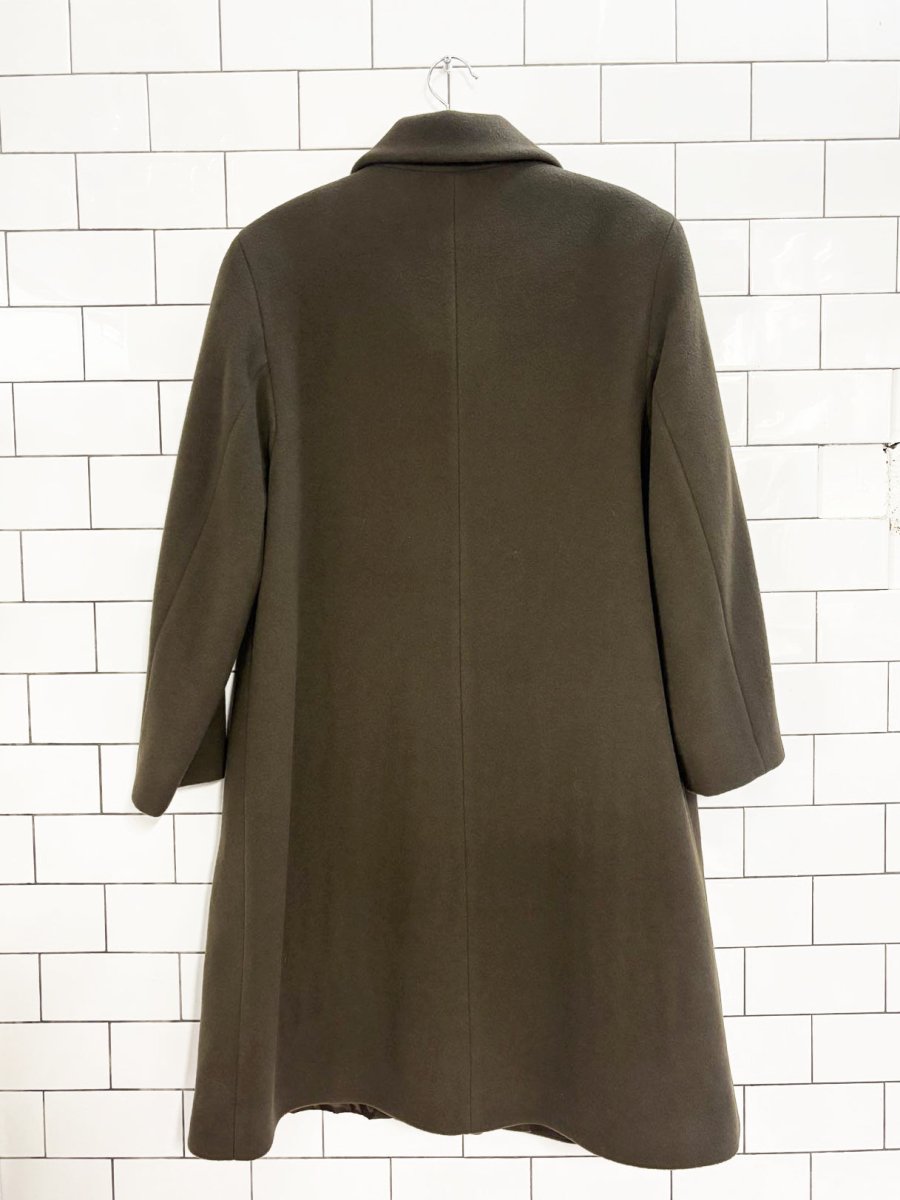 vintage 90s gino disegnatore wool + cashmere minimal overcoat | bellandi - good market thrift store