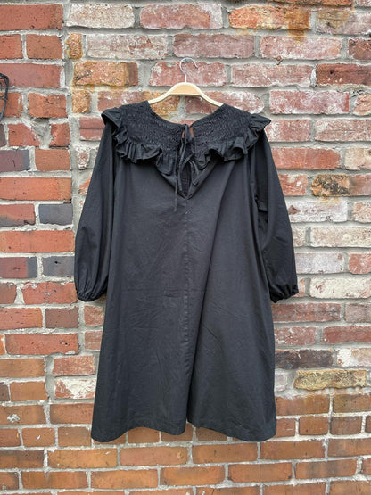 h&m ruffle trimmed cotton dress