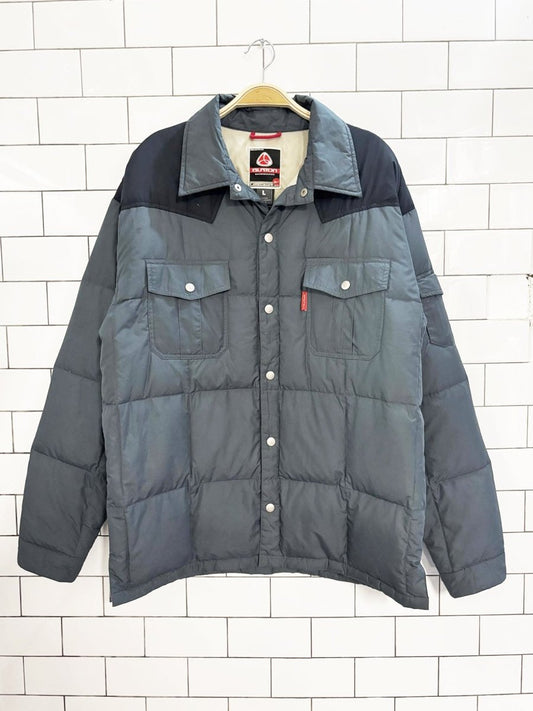 vintage 00s burton down quilted snowboard jacket - good market thrift store