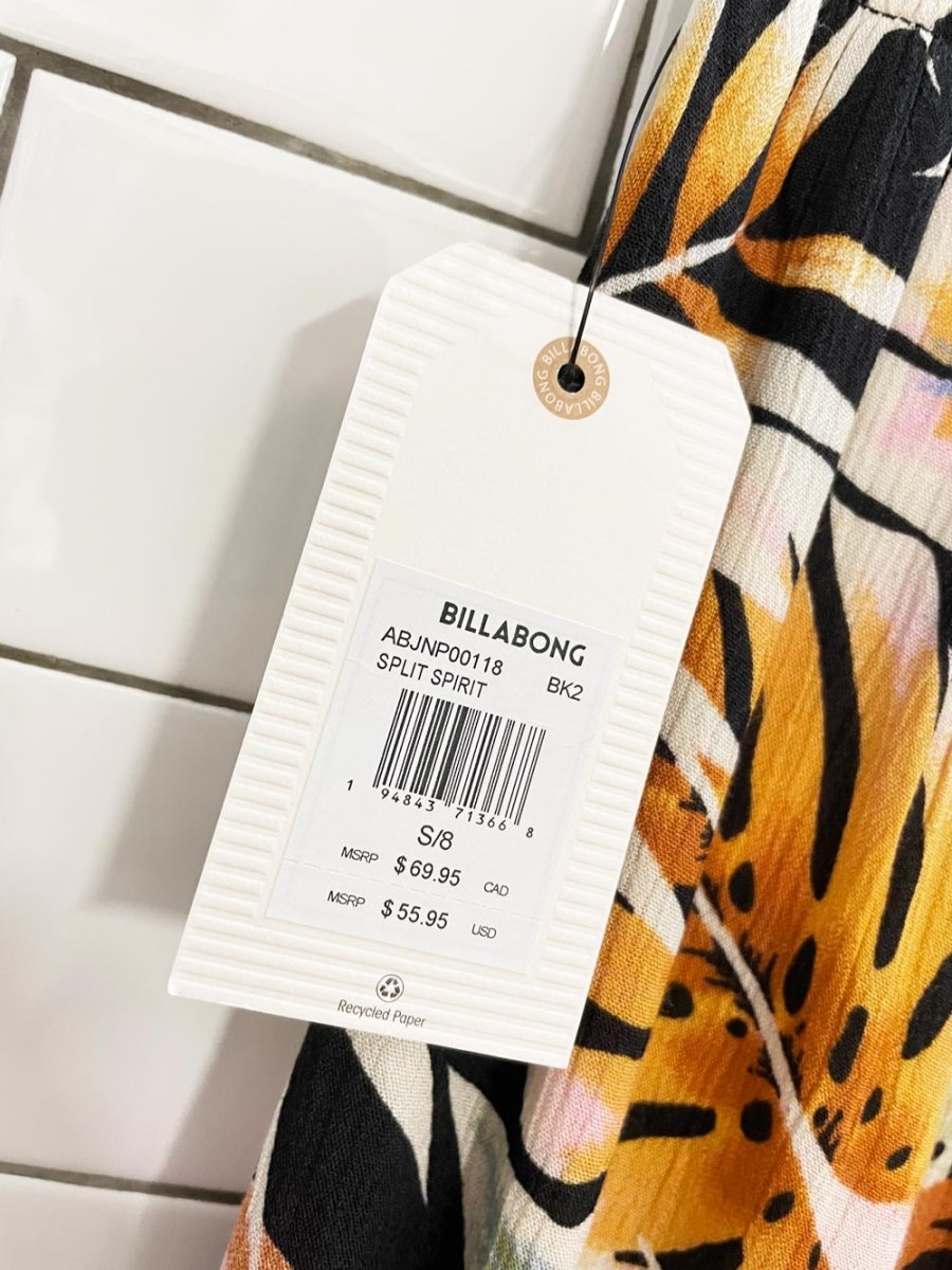 nwt billabong tropical split wide leg pant - good market thrift store