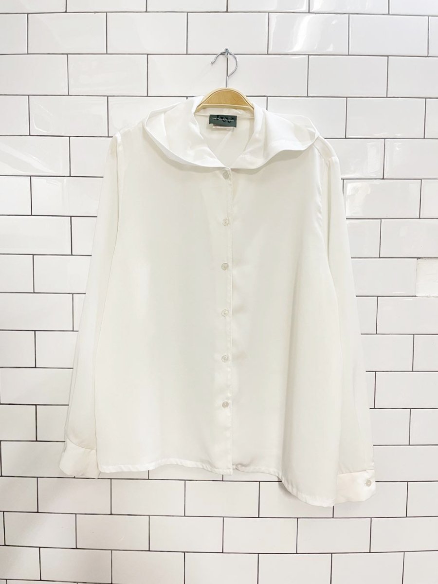 vintage 90s jean works + co hooded button down shirt - good market thrift store