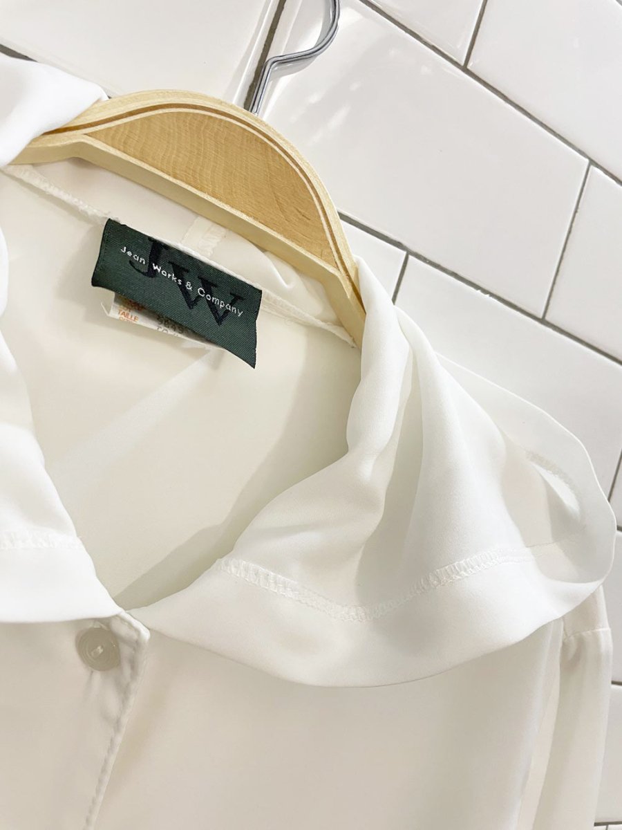 vintage 90s jean works + co hooded button down shirt - good market thrift store