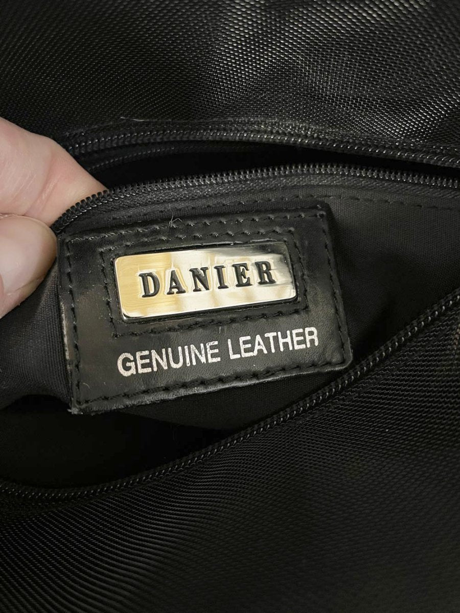 vintage 00s danier leather + calf hair tote bag | mesh top - good market thrift store