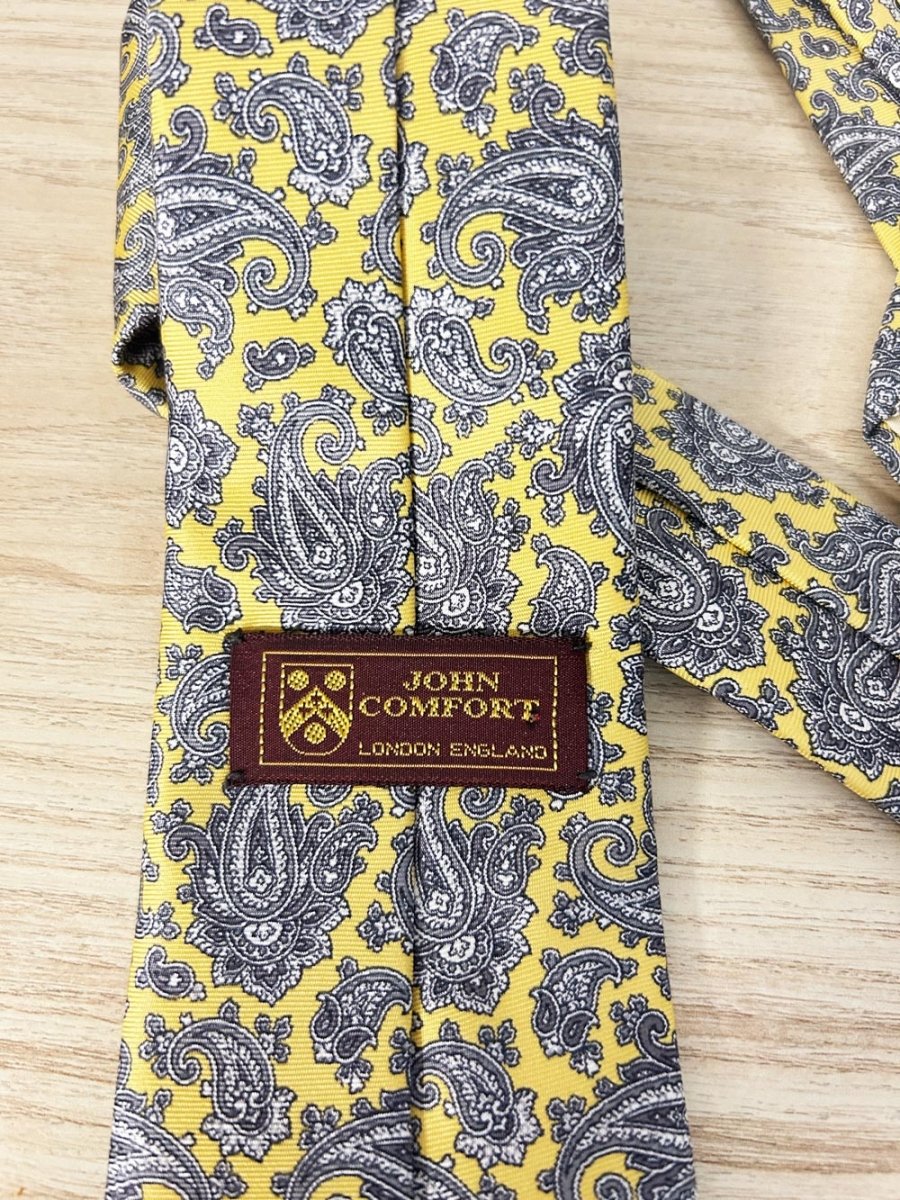 vintage john comfort paisley silk tie - good market thrift store