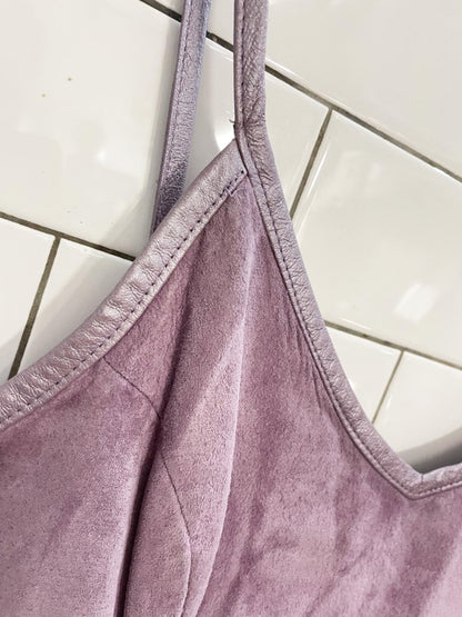 vintage 90s danier purple suede mini dress - good market thrift store