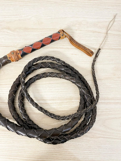 vintage braided bull whip - good market thrift store