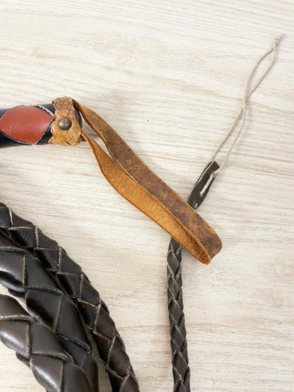 vintage braided bull whip - good market thrift store