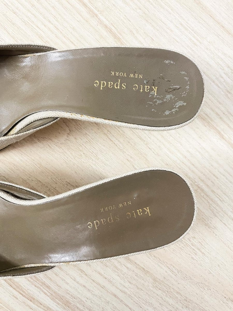 y2k kate spade slip on pointed toe bow kitten heels - good market thrift store