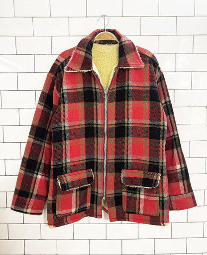 vintage 50s 100% wool sherpa - lined flannel jacket | the regent - good market thrift store