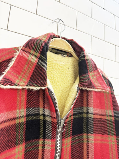 vintage 50s 100% wool sherpa - lined flannel jacket | the regent - good market thrift store
