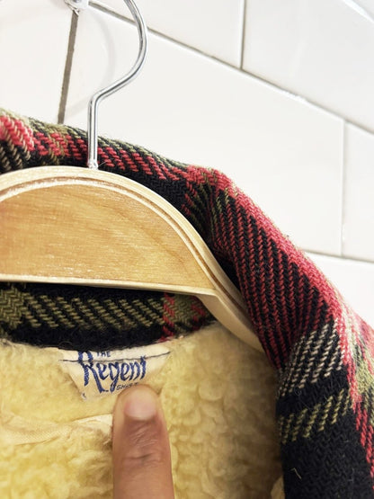 vintage 50s 100% wool sherpa - lined flannel jacket | the regent - good market thrift store