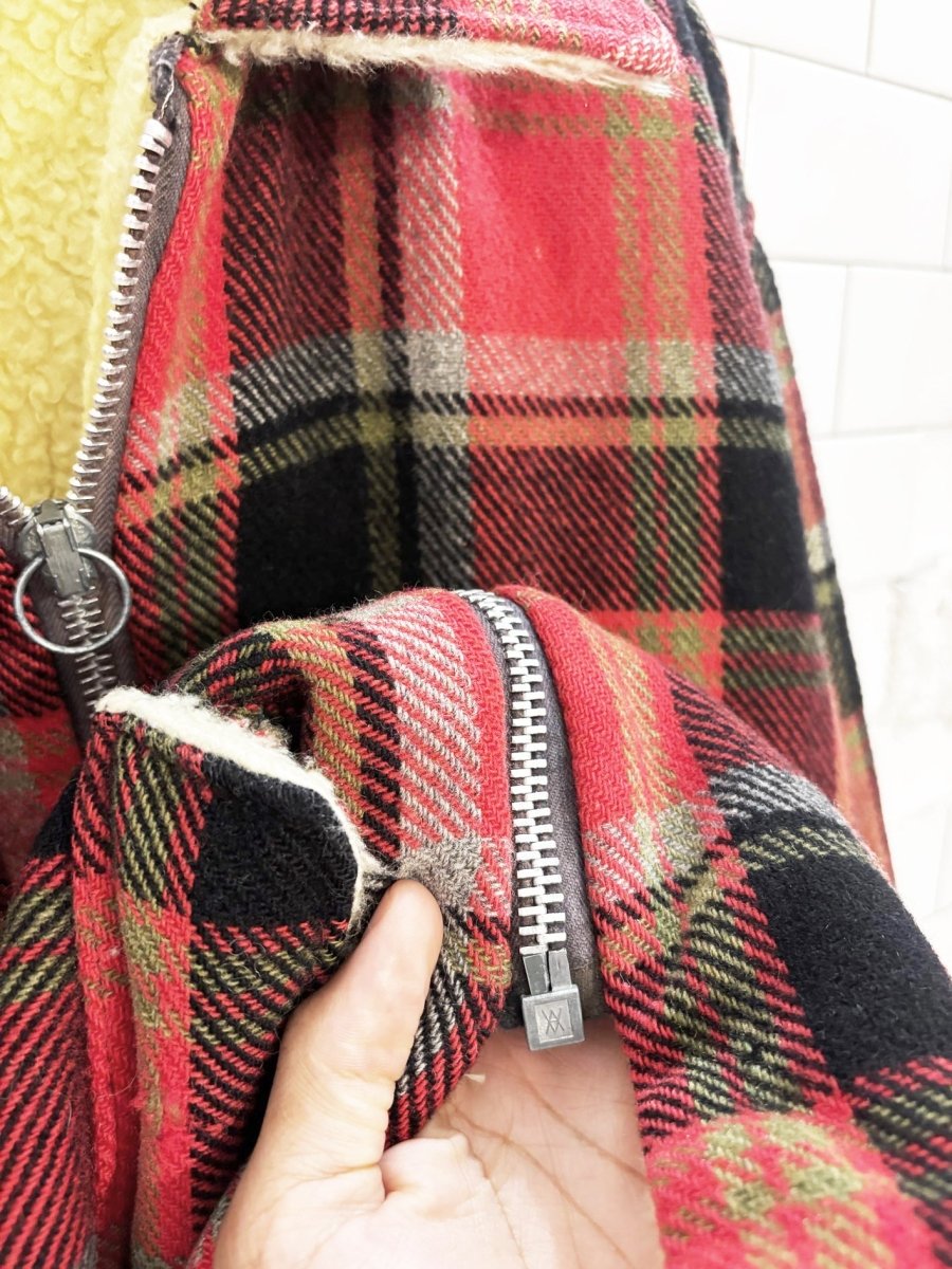 vintage 50s 100% wool sherpa - lined flannel jacket | the regent - good market thrift store