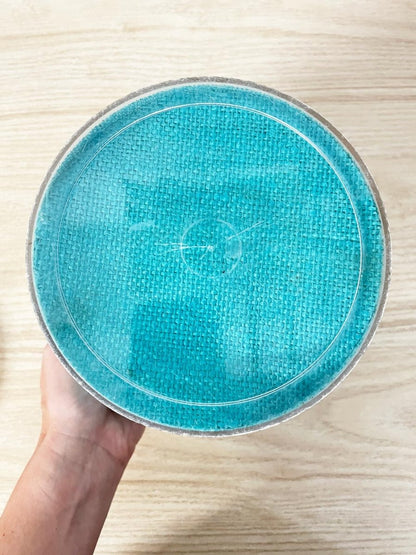 vintage 80s raffiaware clear plastic poolside ice bucket - good market thrift store