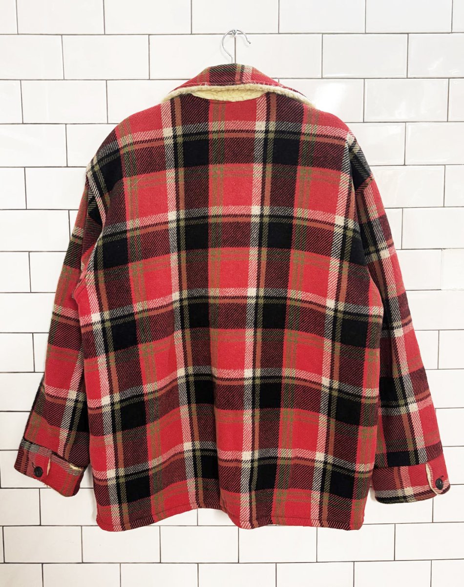 vintage 50s 100% wool sherpa - lined flannel jacket | the regent - good market thrift store