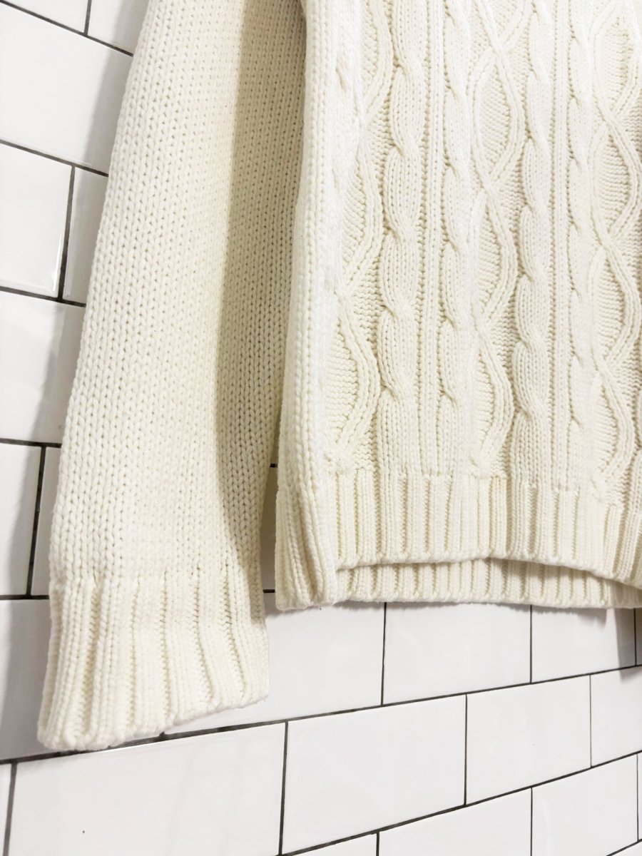 vintage 60s scrambler oversized cable knit sweater | triton - good market thrift store