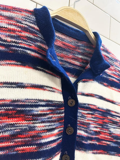 vintage retro knit short sleeve shirt - good market thrift store