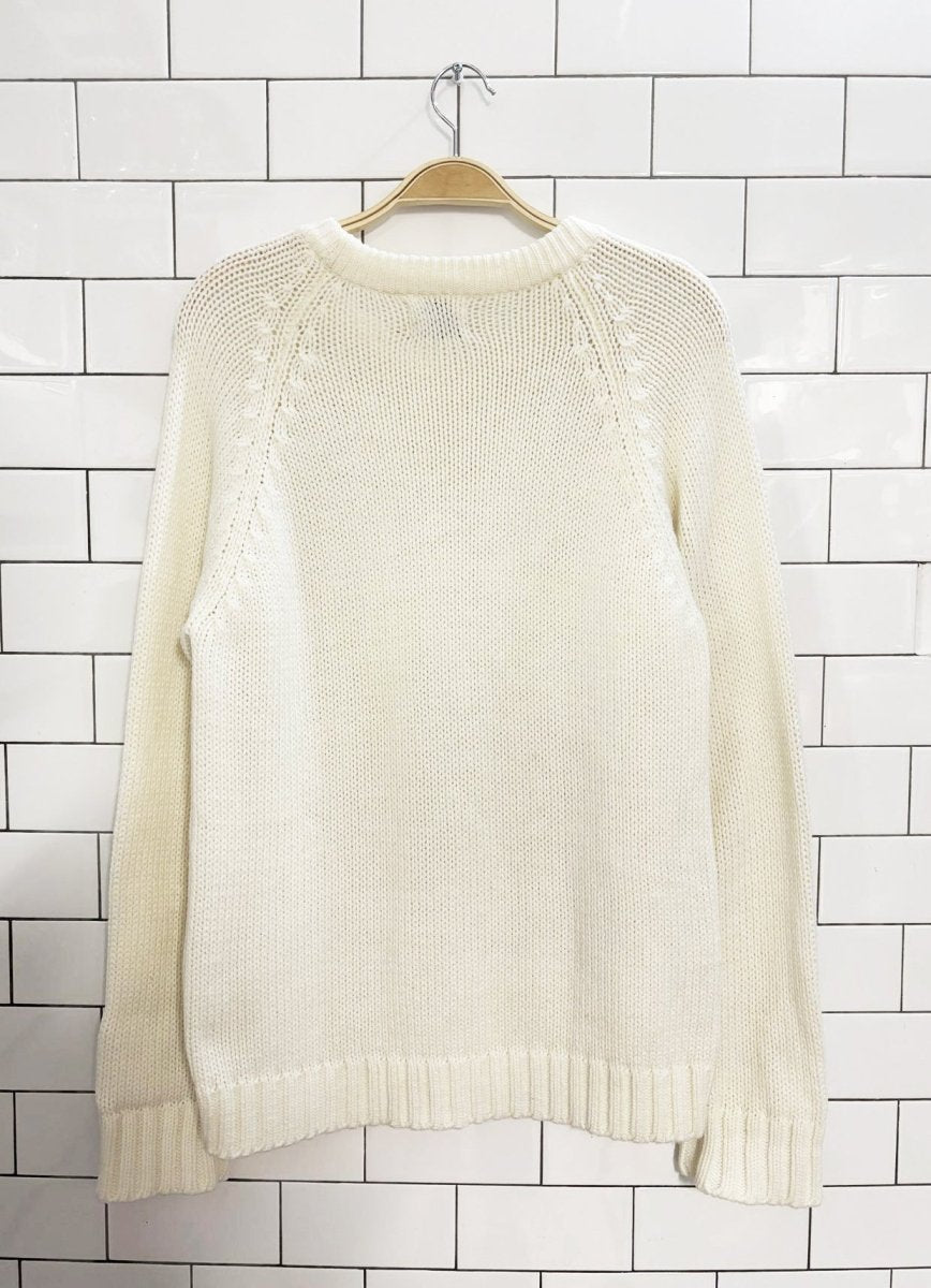 vintage 60s scrambler oversized cable knit sweater | triton - good market thrift store