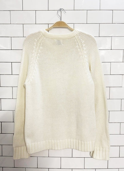 vintage 60s scrambler oversized cable knit sweater | triton - good market thrift store
