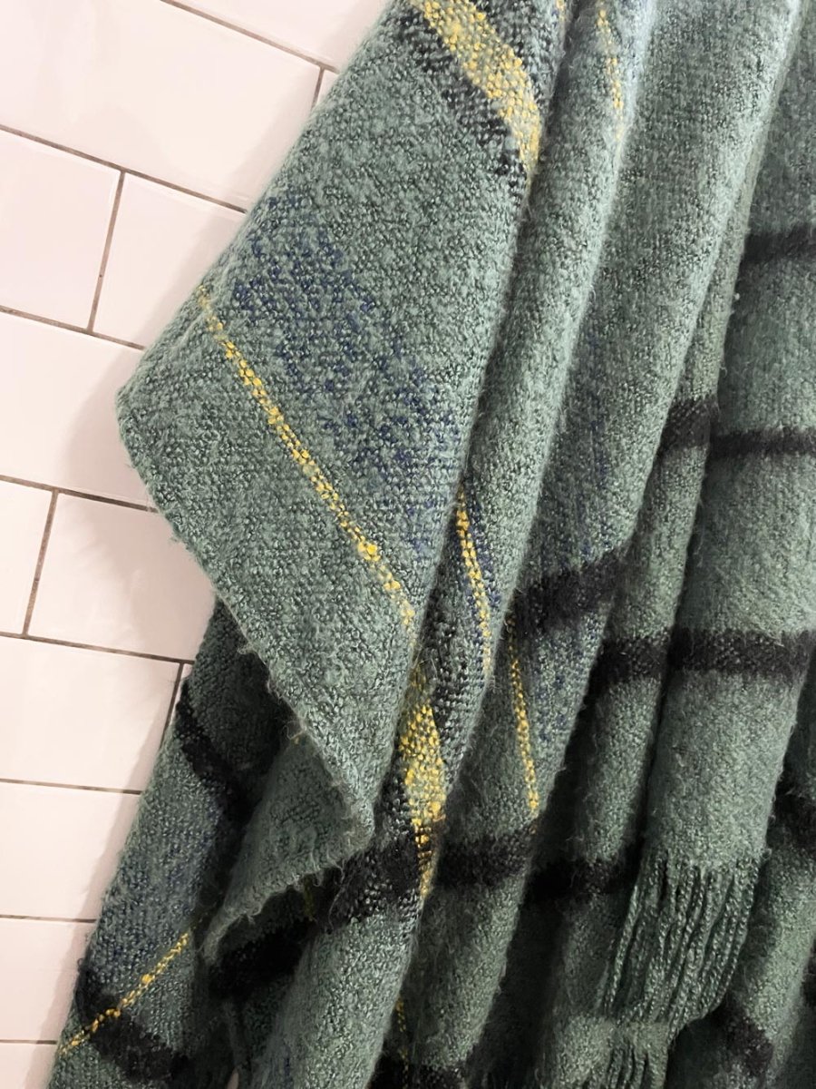 free people knit blanket poncho scarf wrap - good market thrift store